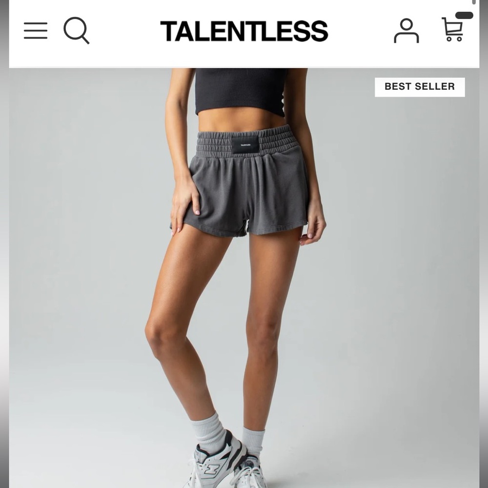 Talentless Gray Shorts High-Waisted Design